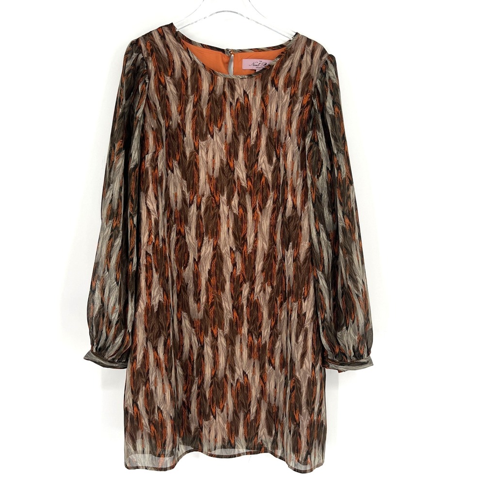 Nicole Richie Dress Womens L Feather Boho Hippie Y2K Indie Western Country